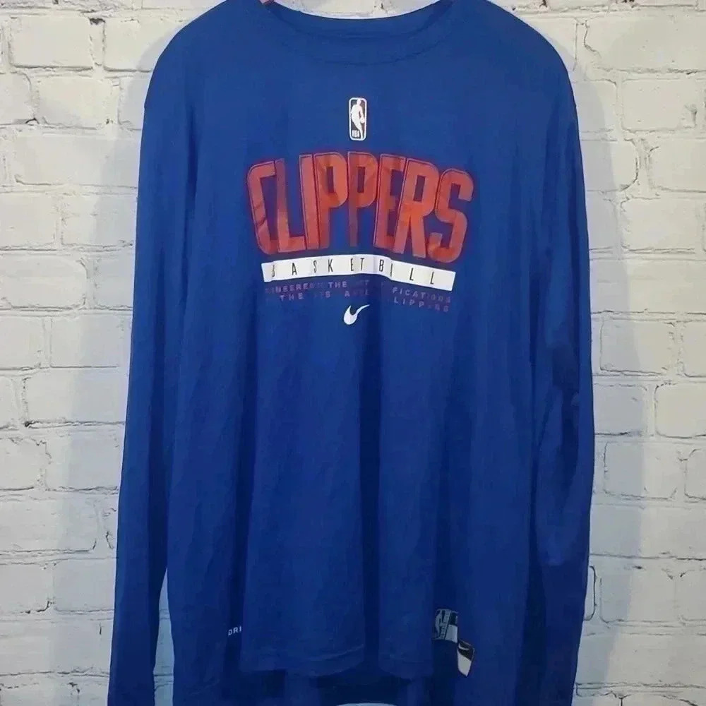 Nike Clippers Basketball Long Sleeve Dri-Fit Shirt Size XXL